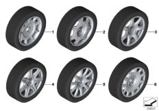 Сочетания колесных дисков и шин для BMW RR3 Coupé N73 (схема запасных частей)