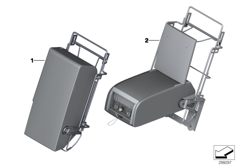 Средний подлокотник сиденья Зд для ROLLS-ROYCE RR1 Phantom EWB N73 (схема запчастей)