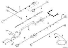Различные дополнит.комплекты проводов для BMW E70N X5 40iX N55 (схема запасных частей)