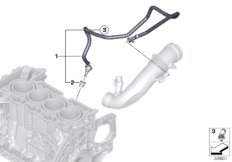 Система вентиляции картера для MINI R56N Cooper S N18 (схема запасных частей)