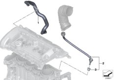 Система вентиляции картера для BMW R57N One N16 (схема запасных частей)