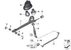 Механизм переключения передач МКПП для BMW F25 X3 20iX N20 (схема запасных частей)