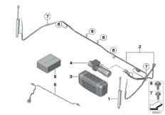 Гидравлический узел складного верха для MINI R59 Coop.S JCW N18 (схема запасных частей)