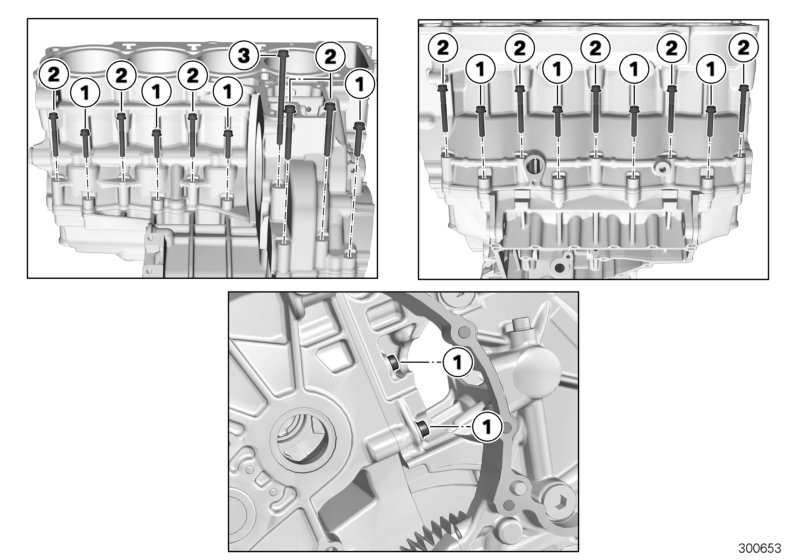 Болты крепления картера двигателя для BMW K44 K 1300 GT (0538,0539) 0 (схема запчастей)
