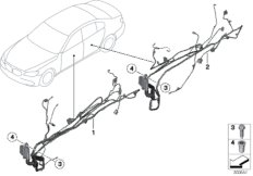 Жгуты проводов двери для BMW F11N 535d N57Z (схема запасных частей)