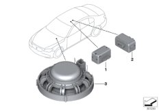 Устройство громкой связи для BMW F01N Hybrid 7 N55 (схема запасных частей)