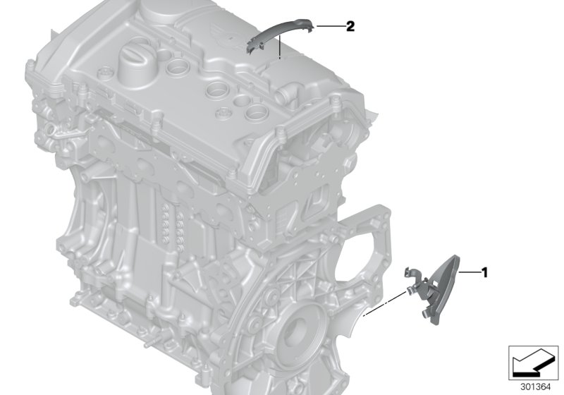 Элементы крепления жгута проводов для BMW R60 Cooper S ALL4 N18 (схема запчастей)