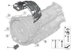 Крепление/дополнит.элементы КПП для BMW F34 320dX N47N (схема запасных частей)