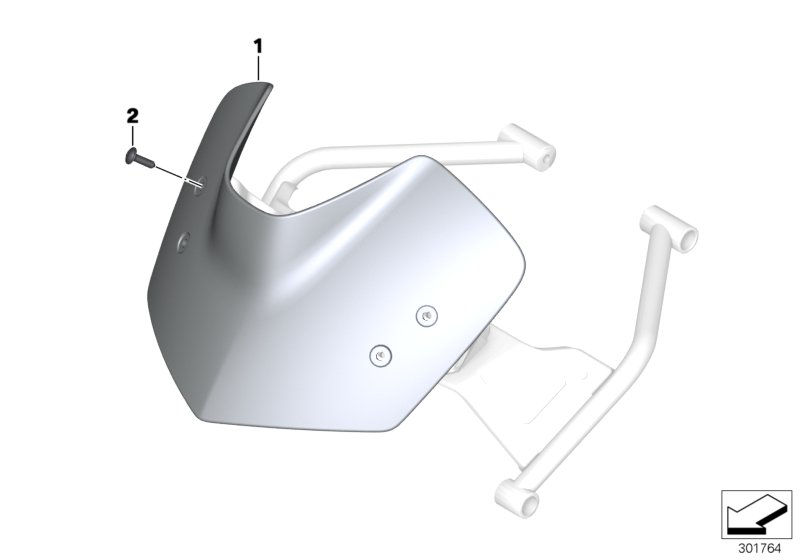 Ветрозащитный щиток, карбон для MOTO K43 K 1200 R (0584,0594) 0 (схема запчастей)