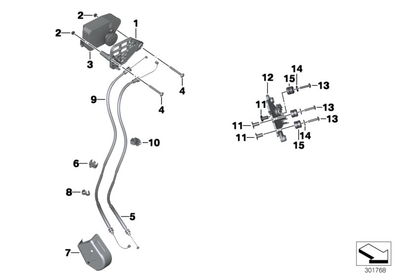 Заслонка глушителя для BMW K42 HP4 (0D01, 0D11) 0 (схема запчастей)