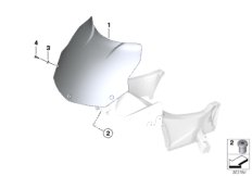 Ветрозащитный щиток низкий для MOTO K71 F 800 ST (0234,0244) 0 (схема запасных частей)