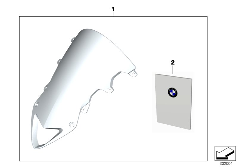 Ветрозащитный щиток высокий для BMW K42 HP4 (0D01, 0D11) 0 (схема запчастей)