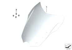 Ветрозащитный щиток Sport для BMW K18 C 650 Sport 16 (0C04, 0C14) 0 (схема запасных частей)