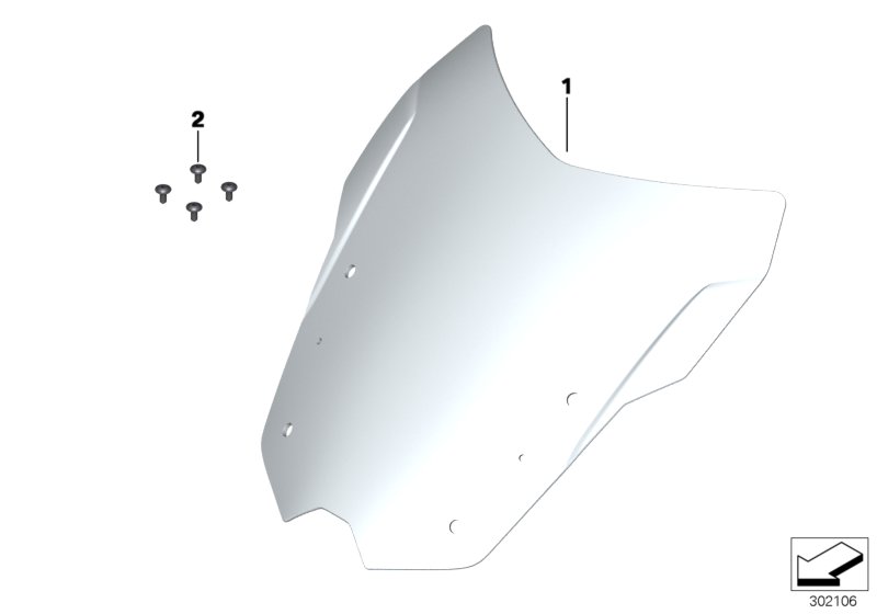 Ветрозащитный щиток Sport для MOTO K18 C 600 Sport (0131, 0132) 0 (схема запчастей)