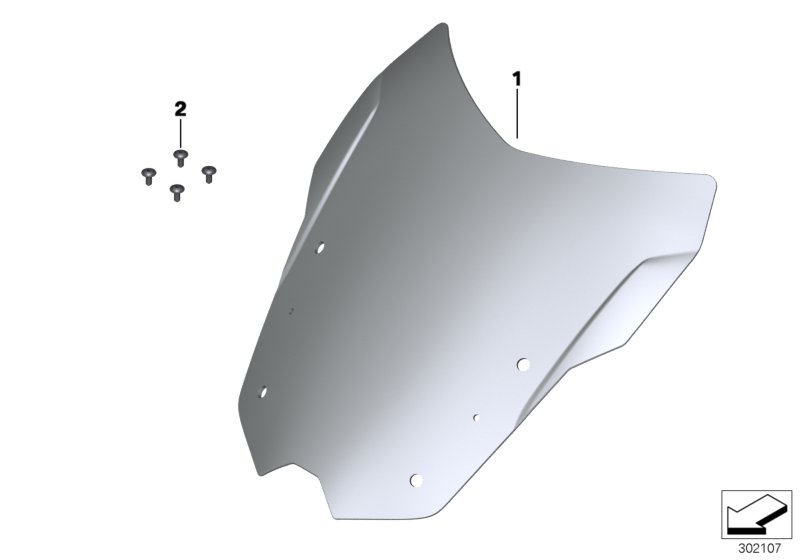 Ветрозащитный щиток Sport тонир. для BMW K18 C 650 Sport 16 (0C04, 0C14) 0 (схема запчастей)