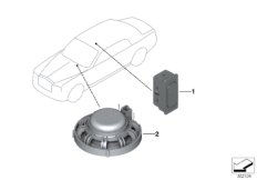 Детали устройства громкой связи для BMW RR3 Coupé N73 (схема запасных частей)