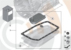 К-т для замены масла АКПП для BMW E46 328Ci M52 (схема запасных частей)