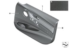 Индивидуальная обшивка двери кожа Пд для BMW F31 316d N47N (схема запасных частей)