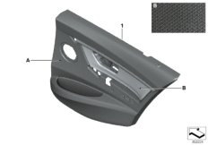 Обшивка двери Individual кожа Зд для BMW F31N 330iX B48 (схема запасных частей)