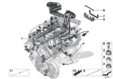 жгут проводов двигателя для ROLLS-ROYCE RR1N Phantom N73 (схема запасных частей)