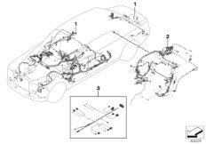 Основной жгут проводов для BMW RR3N Coupé N73 (схема запасных частей)