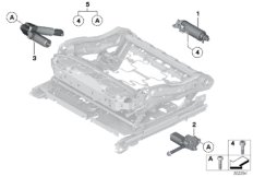 Сиденье Пд, э/оборудование и приводы для BMW RR1 Phantom N73 (схема запасных частей)
