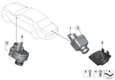 Видеокамера заднего хода для BMW RR1N Phantom EWB N73 (схема запасных частей)