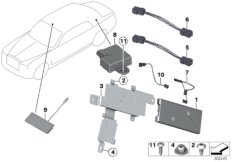 Усилитель разнесенной антенны для BMW RR1N Phantom EWB N73 (схема запасных частей)