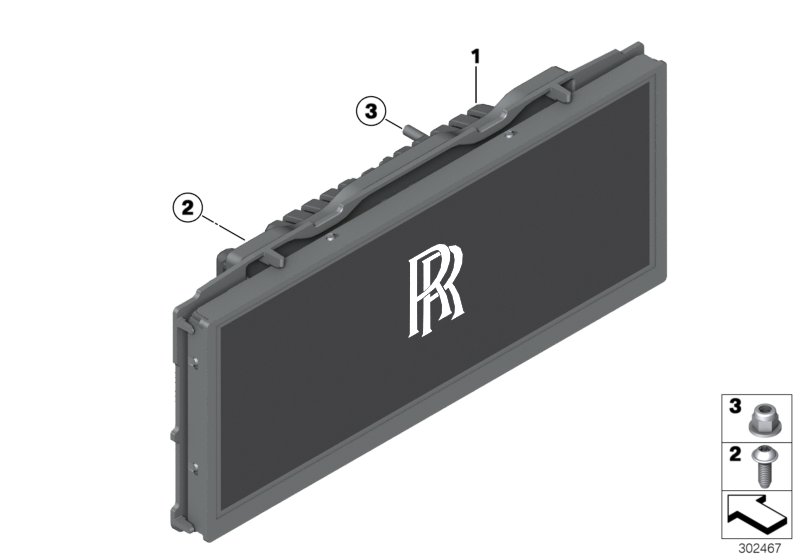 Монитор для ROLLS-ROYCE RR3N Coupé N73 (схема запчастей)
