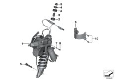 Амортизационная стойка ESA Пд для BMW K25 R 1200 GS 10 (0450,0460) 0 (схема запасных частей)