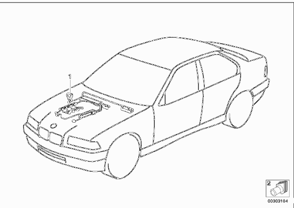 жгут проводов двигателя для BMW E36 316i M43 (схема запчастей)