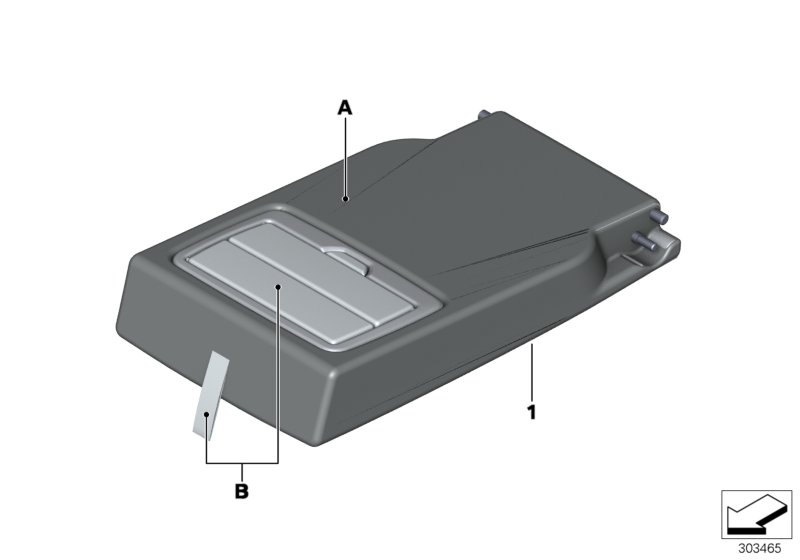 Индивидуальный подлокотник Зд для BMW F32 440i B58 (схема запчастей)