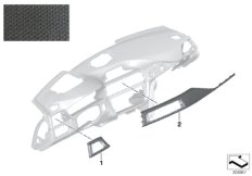 Дек.планки пан.приб.Individual,кожа для BMW F30 318dX N47N (схема запасных частей)