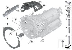 Крепление/дополнит.элементы КПП для BMW F30 Hybrid 3 N55 (схема запасных частей)