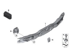 Кронштейн Зд для BMW E63N 630i N53 (схема запасных частей)