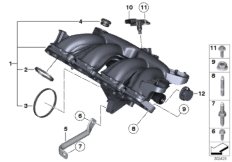 Система впуска для BMW R61 Cooper S ALL4 N18 (схема запасных частей)