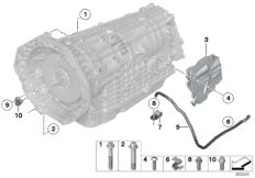 Крепление/дополнит.элементы КПП для BMW E72 Hybrid X6 N63 (схема запасных частей)