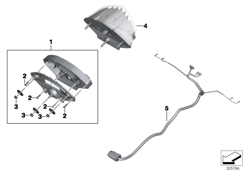 Светодиодный блок задних фонарей для BMW K73 F 800 R (0217,0227) 0 (схема запчастей)