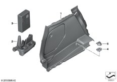 Обшивка багажного отделения Л для BMW F21 M135iX N55 (схема запасных частей)