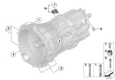 Крепление/ подвеска для BMW F25 X3 18d N47N (схема запасных частей)