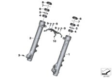 Направляющая труба для BMW K70 F 700 GS (0B01, 0B11) 0 (схема запасных частей)