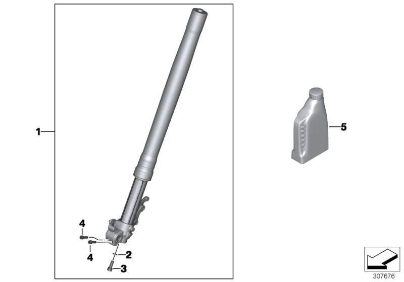 Телескопическая вилка для MOTO K72 F 800 GS 17 (0B07, 0B17) 0 (схема запчастей)