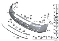 Облицовка Пд для BMW RR3N Coupé N73 (схема запасных частей)