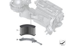 Микрофильтр/фильтр с активирован.углем для BMW F33 425d N47S1 (схема запасных частей)