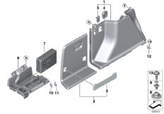 Обшивка багажного отделения Л для BMW F34 335i N55 (схема запасных частей)