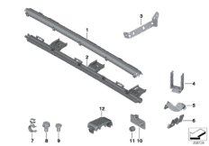 Элементы крепления жгута проводов для BMW E87 120d M47N2 (схема запасных частей)