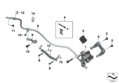 Стояночный тормоз для BMW K19 C 650 GT (0133, 0134) 0 (схема запасных частей)