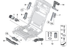 Э/оборудование и приводы сиденья Зд II для BMW RR1 Phantom N73 (схема запасных частей)