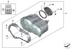 Светодиодная фара для BMW K50 R 1200 GS 17 (0A51, 0A61) 0 (схема запасных частей)