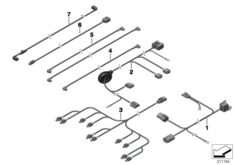 Различные дополнит.комплекты проводов для BMW F12 M6 S63N (схема запчастей)